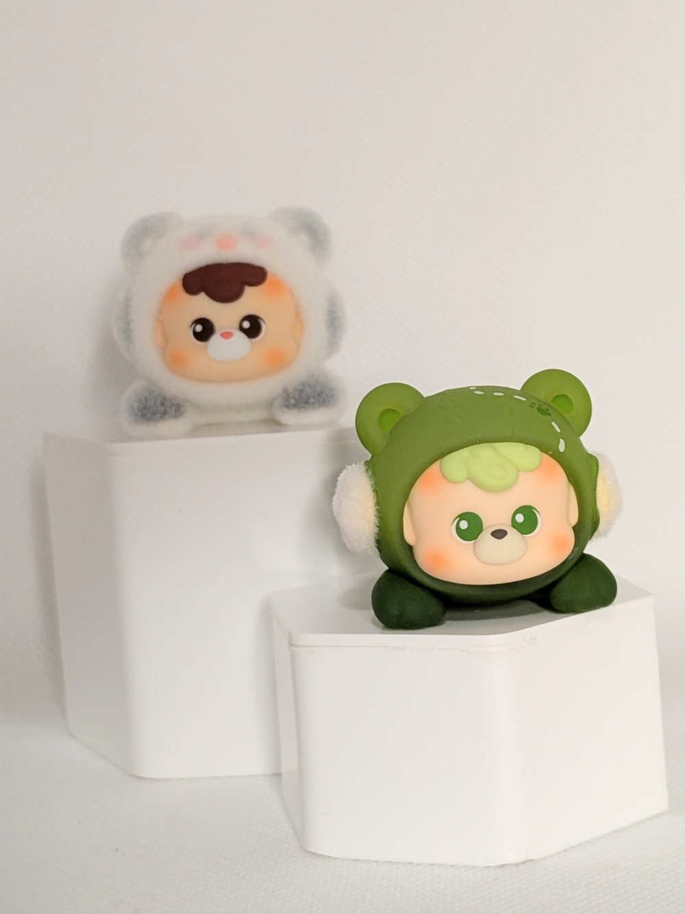 Green Bear Ear Kids Toy Figurine - Cute Plush Character